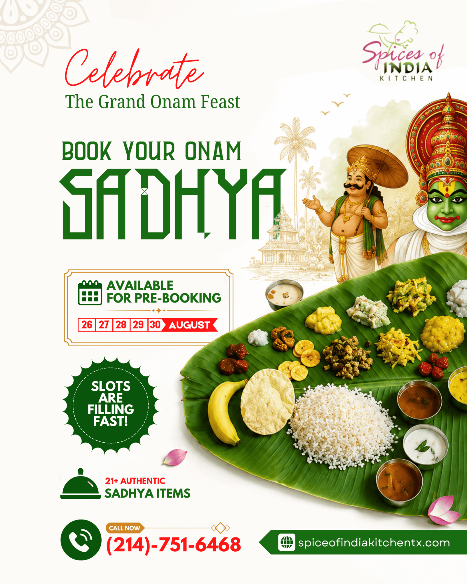 Onam Sadhya Menu Details